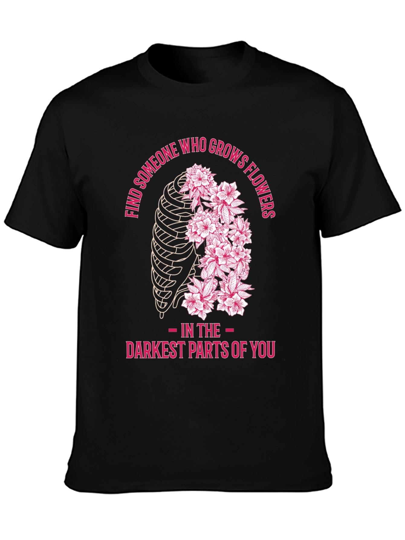 Floral Rib Cage Graphic T-Shirt