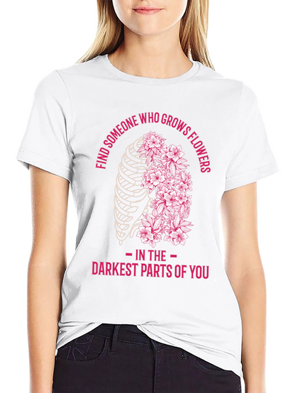 Floral Rib Cage Graphic T-Shirt