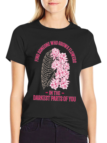 Floral Rib Cage Graphic T-Shirt