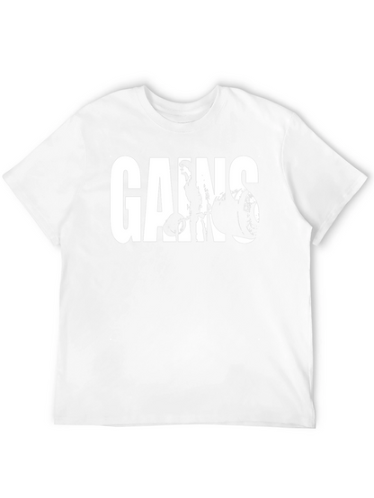 Gains Graphic Tee - Black Gym Shirt