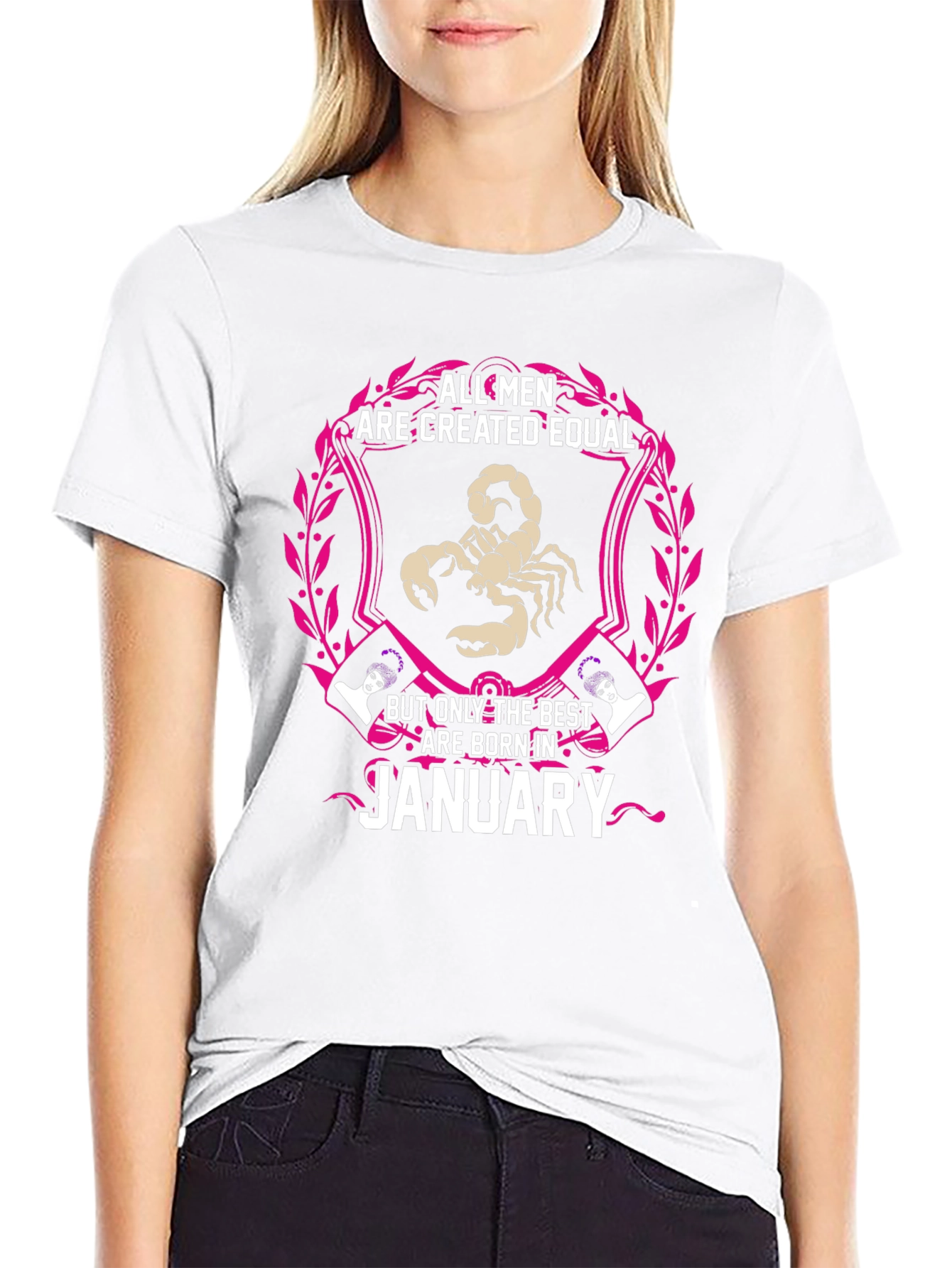 All Men Are Created Equal January Birthday T-Shirt