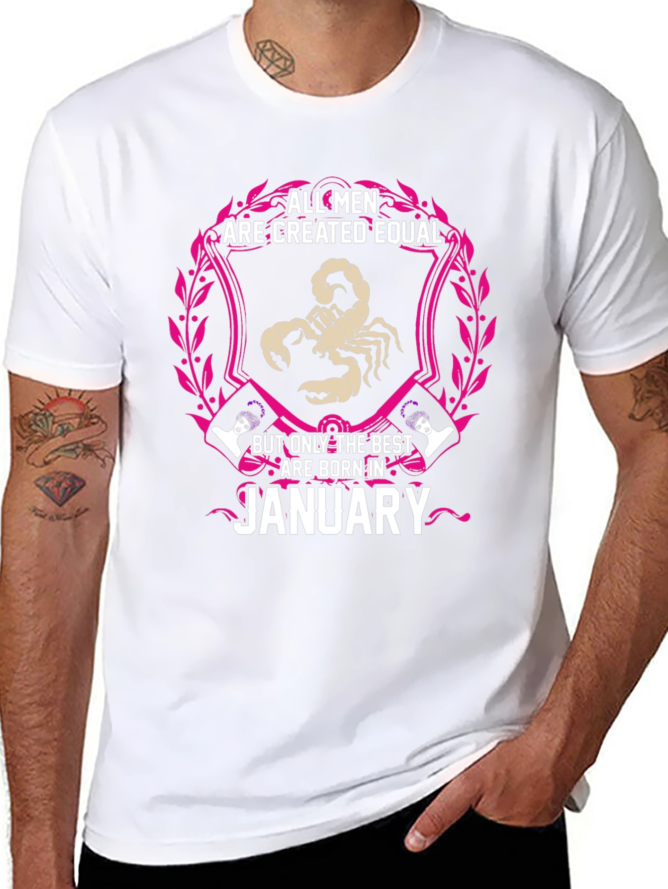 All Men Are Created Equal January Birthday T-Shirt