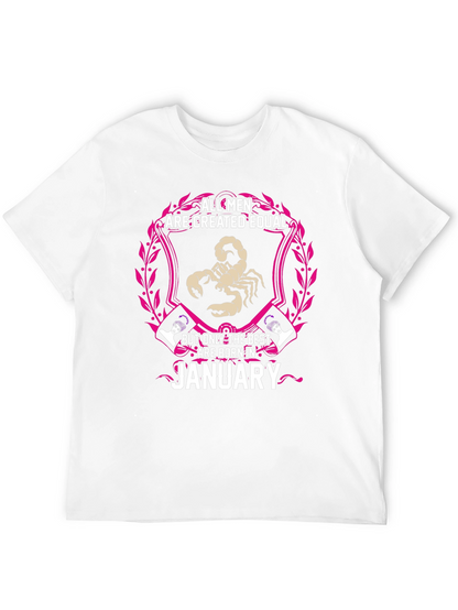 All Men Are Created Equal January Birthday T-Shirt