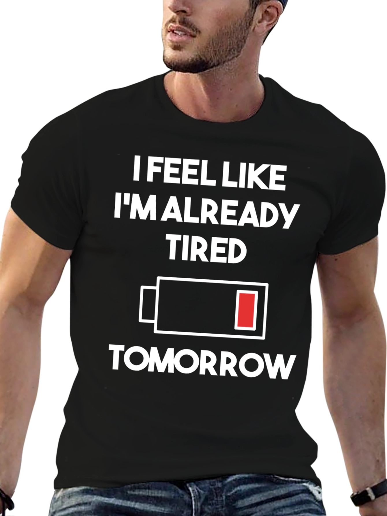 Tired Tomorrow T-Shirt - Black Graphic Tee