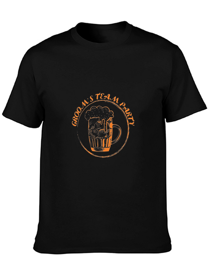 Grooms Team Party T-Shirt - Black