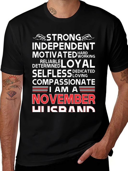 Strong November Husband T-Shirt