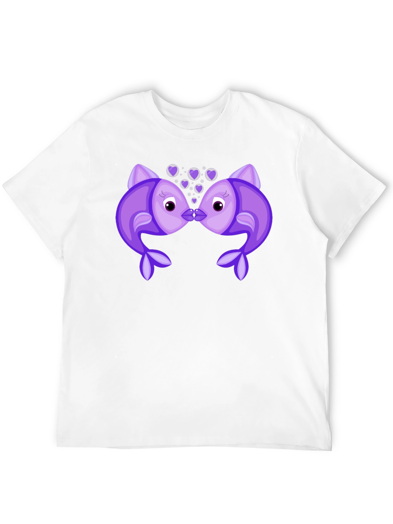 Kissing Fish Graphic Tee - Black T-Shirt