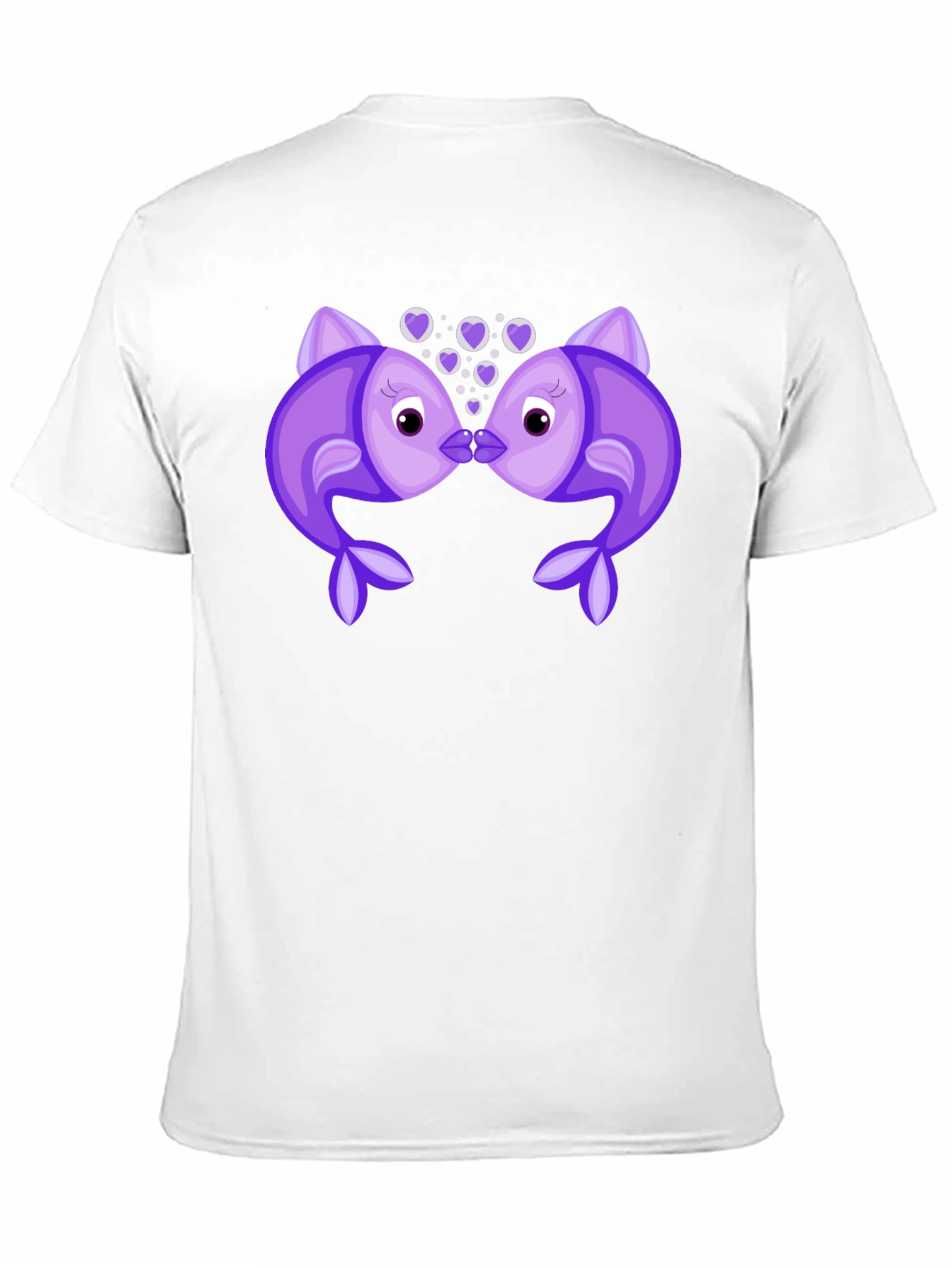 Kissing Fish Graphic Tee - Black T-Shirt