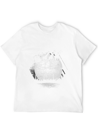 Giraffe Sleigh T-Shirt - City Skyline