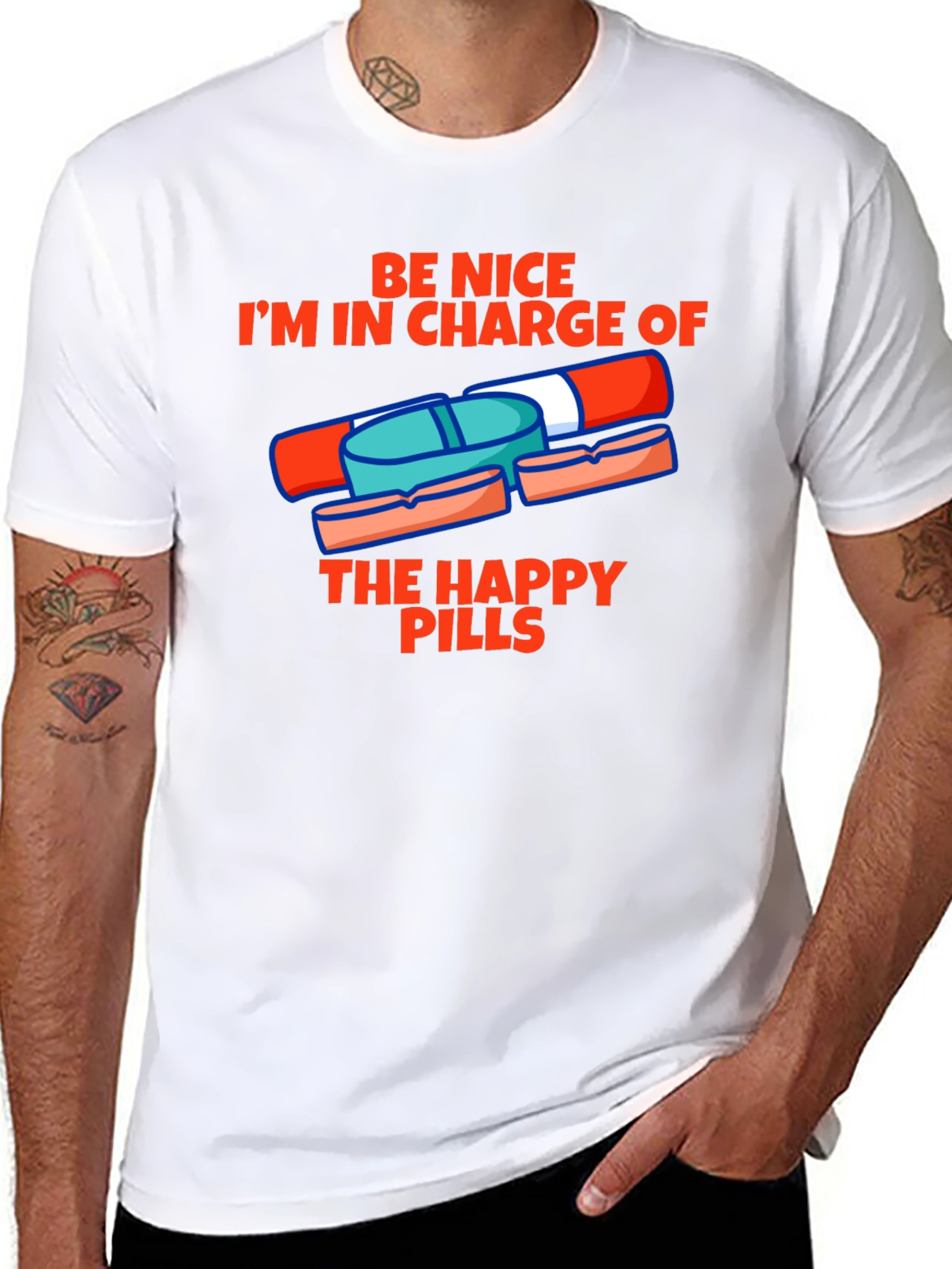 Happy Pills Graphic Tee - Be Nice T-Shirt