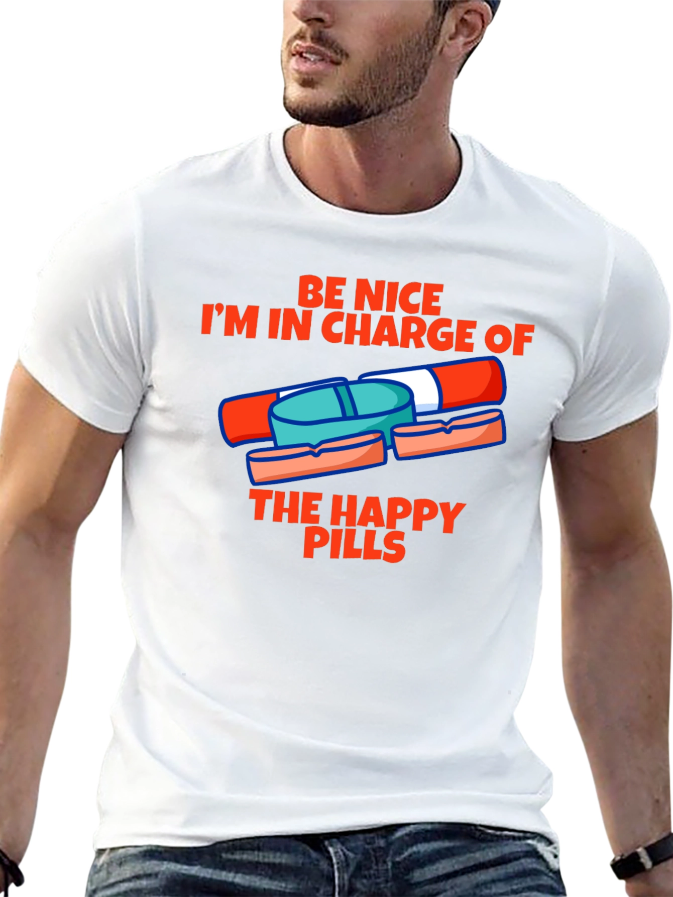 Happy Pills Graphic Tee - Be Nice T-Shirt