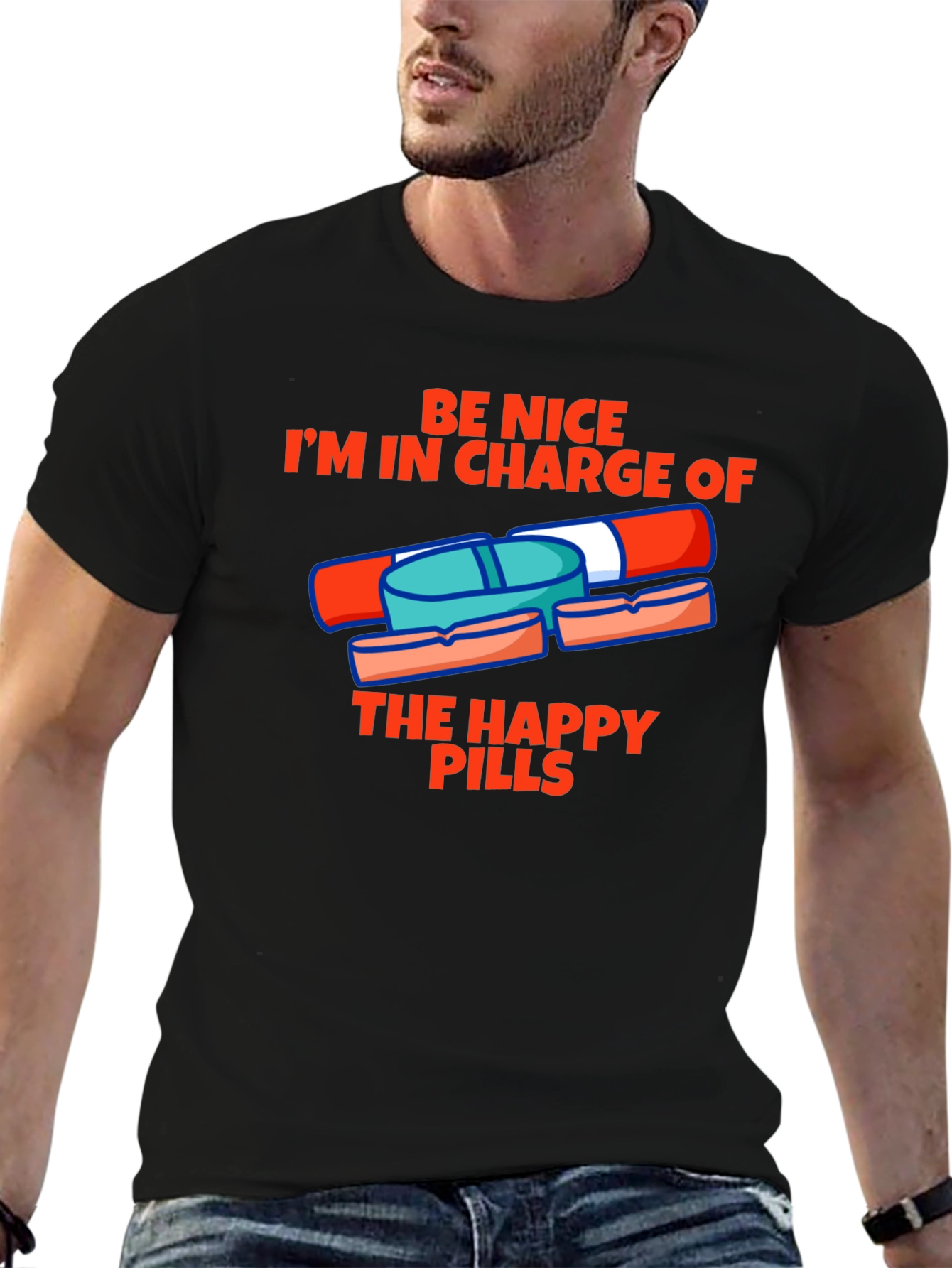 Happy Pills Graphic Tee - Be Nice T-Shirt