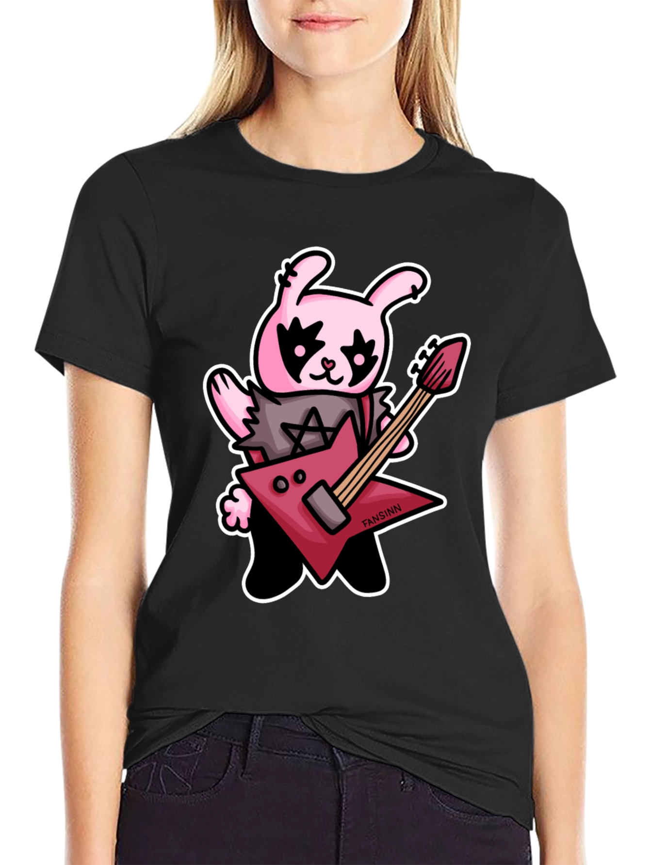 Metal Bunny Graphic T-Shirt