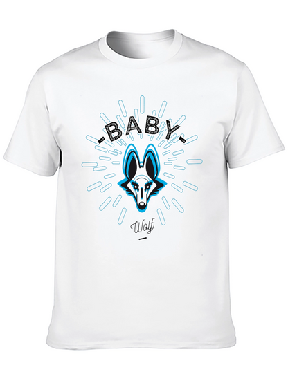 Baby Wolf Graphic Tee - Cool Animal Design T-Shirt