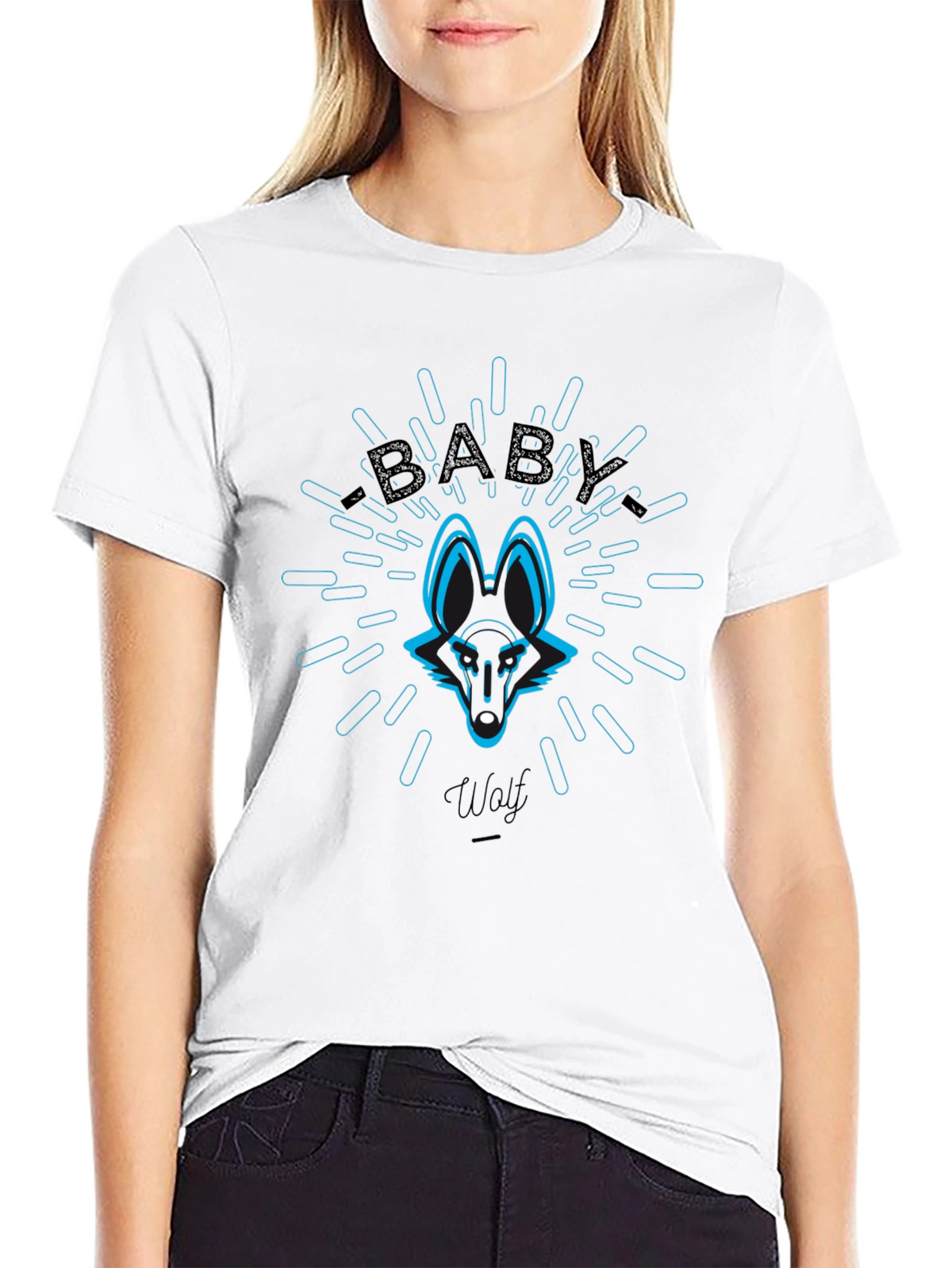 Baby Wolf Graphic Tee - Cool Animal Design T-Shirt