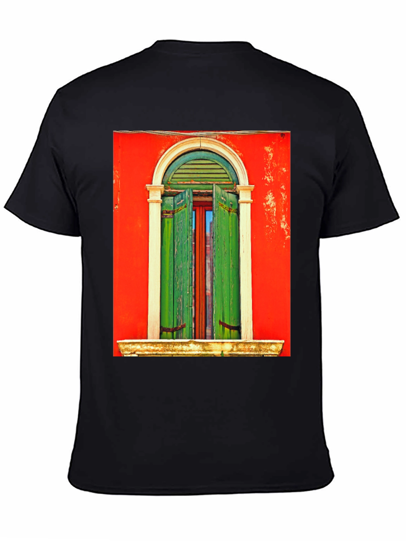 Artistic Window Graphic Tee - Unique Style