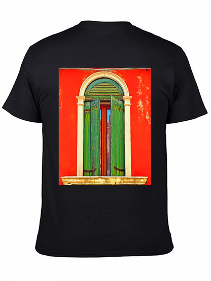 Artistic Window Graphic Tee - Unique Style