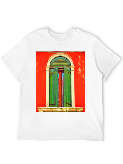 Artistic Window Graphic Tee - Unique Style