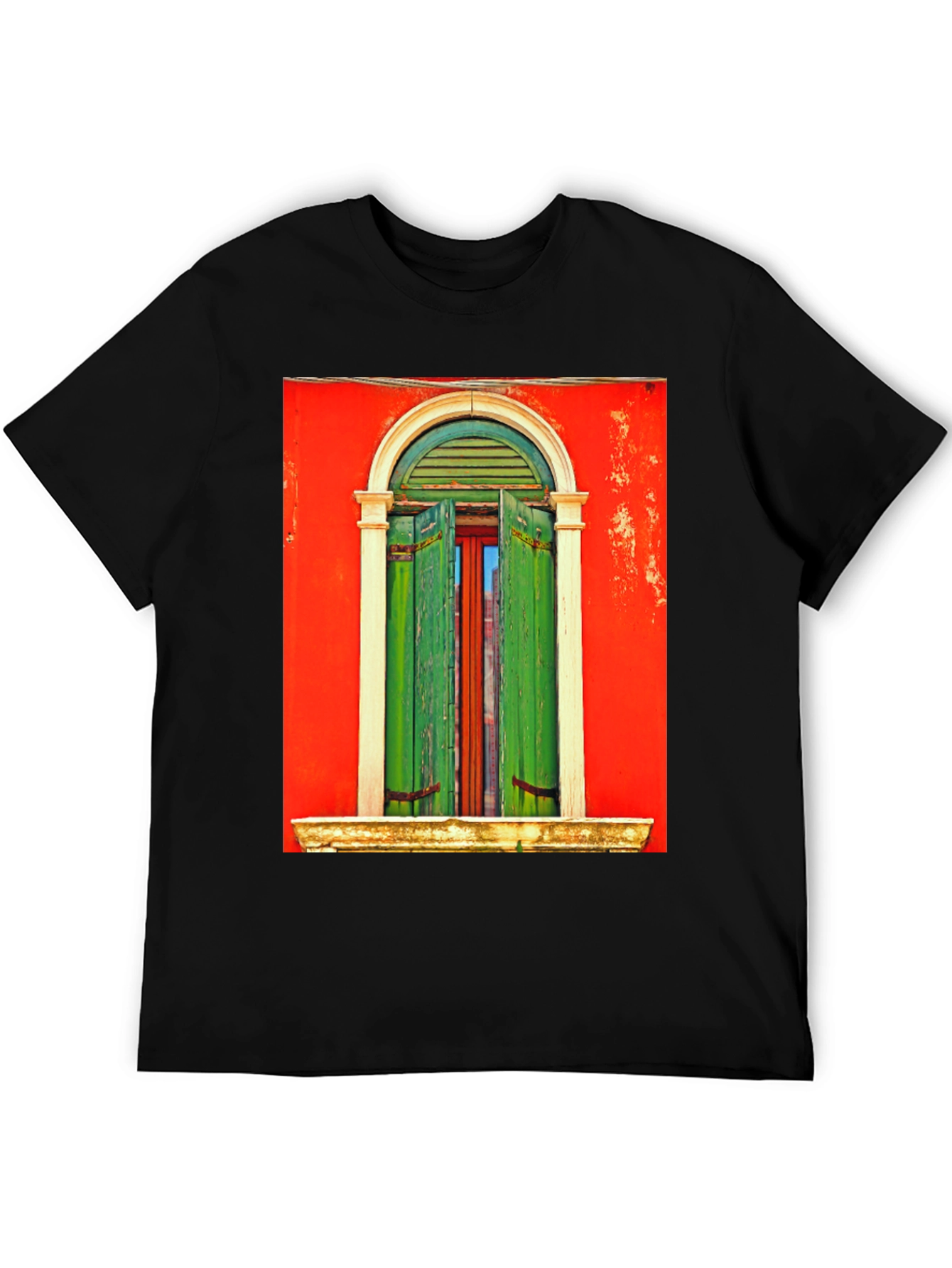 Artistic Window Graphic Tee - Unique Style