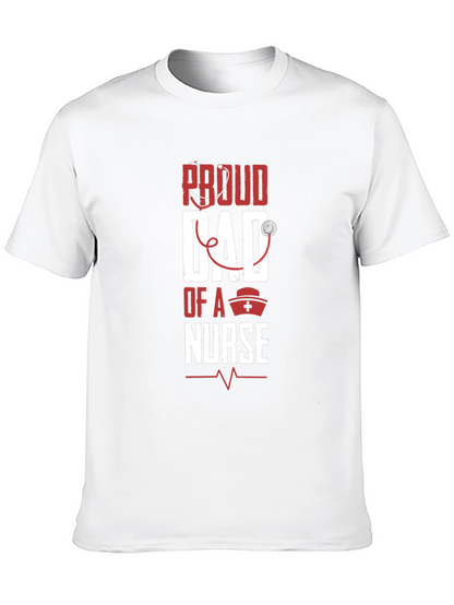 Proud Dad of a Nurse Graphic T-Shirt