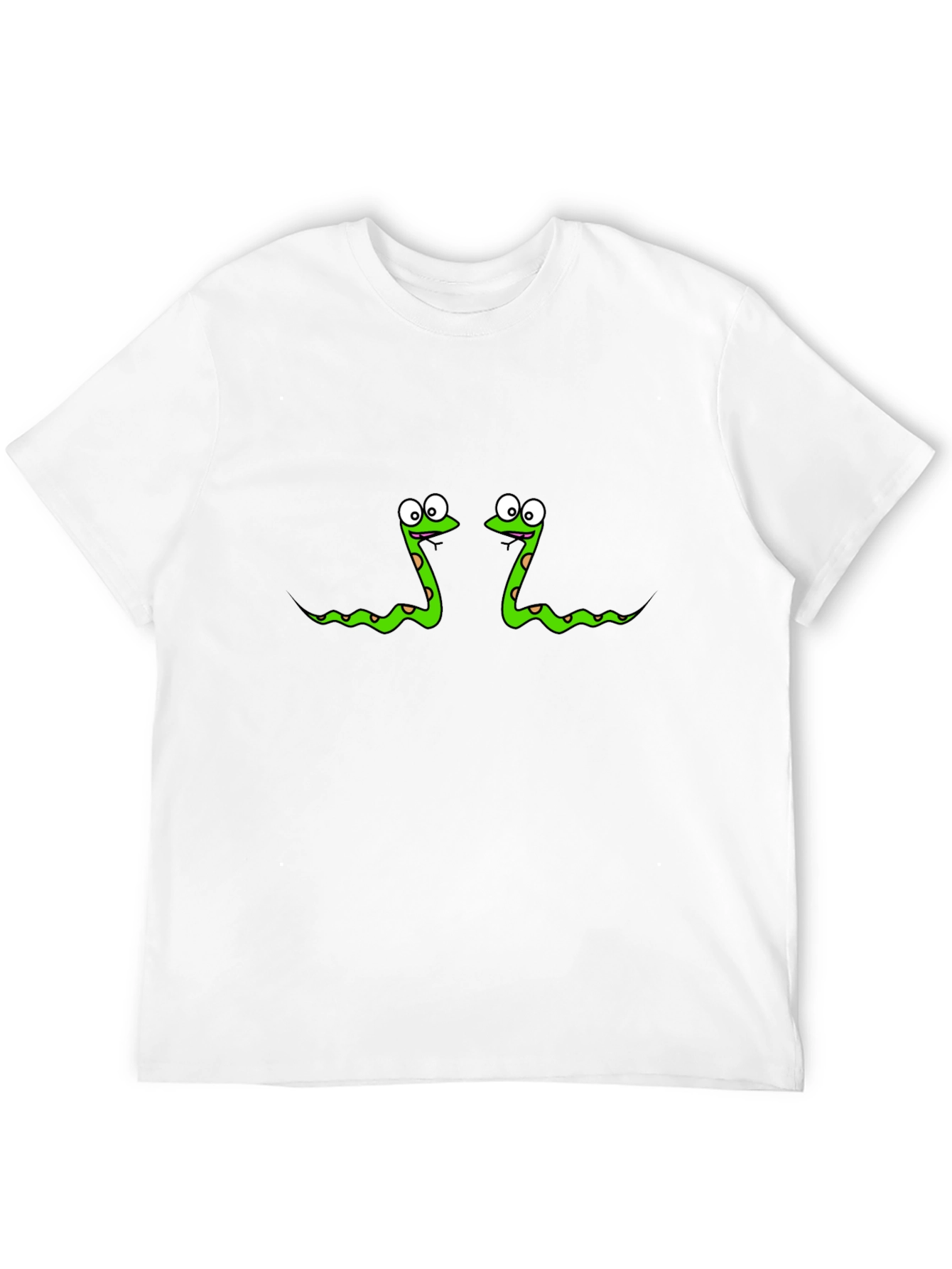 Funny Snake Print Black T-Shirt