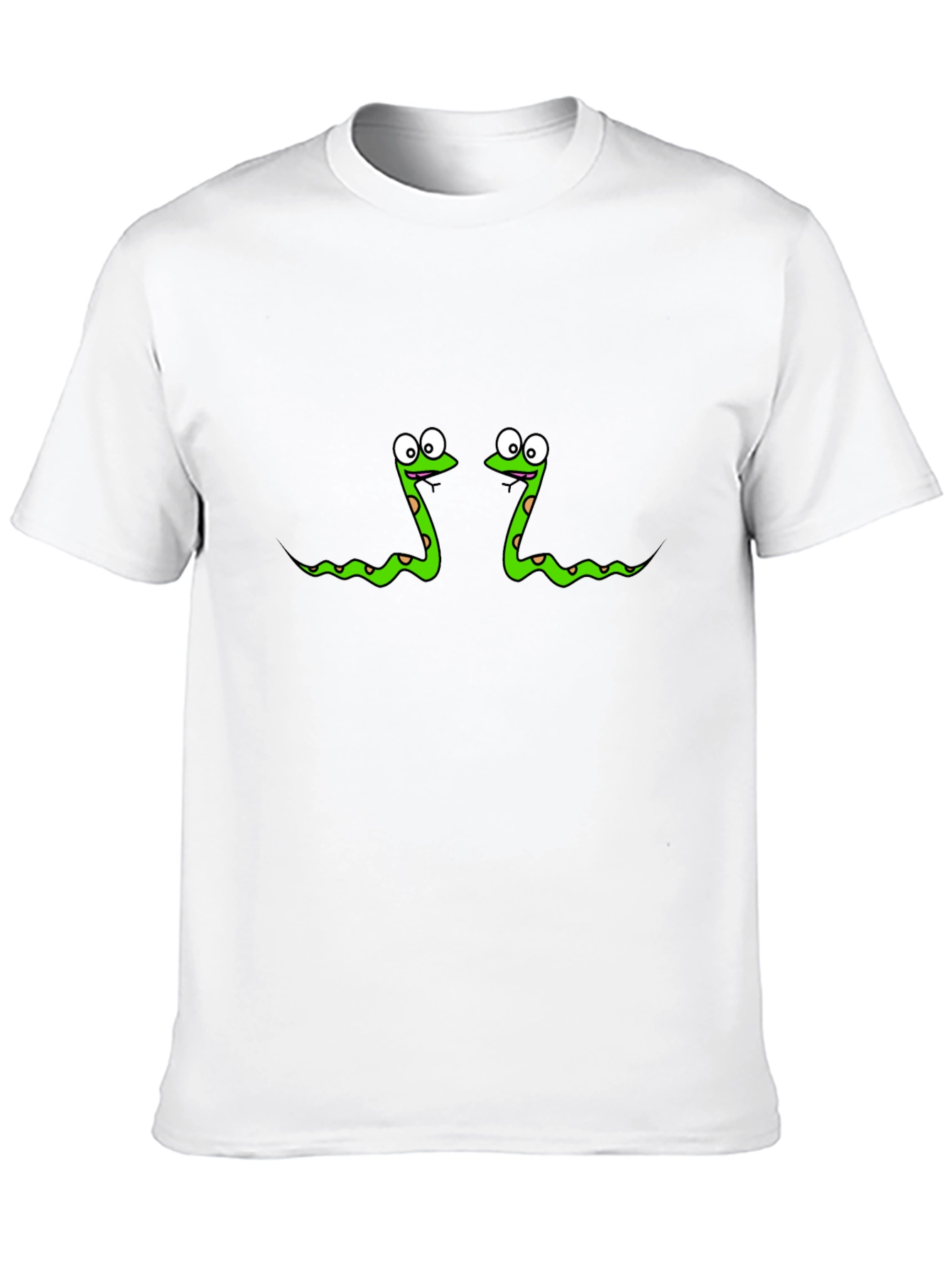 Funny Snake Print Black T-Shirt