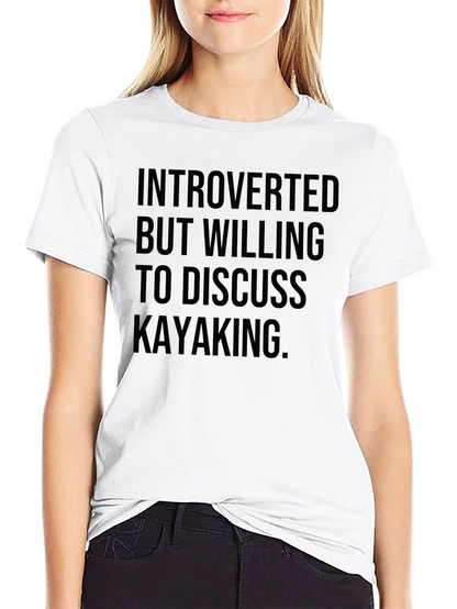 Introverted Kayaking T-Shirt - Humorous Tee