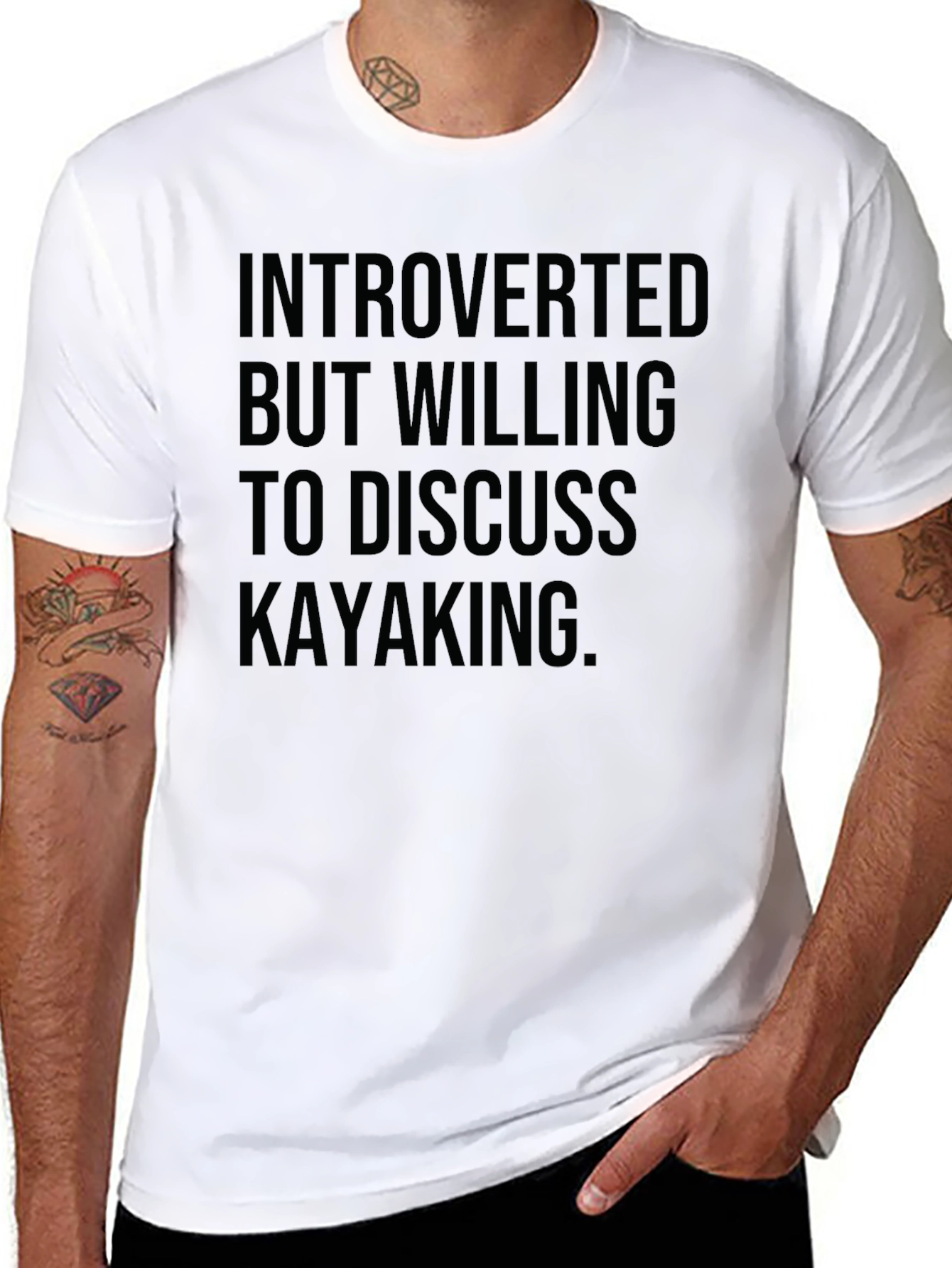Introverted Kayaking T-Shirt - Humorous Tee