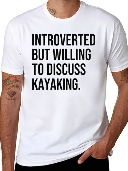 Introverted Kayaking T-Shirt - Humorous Tee
