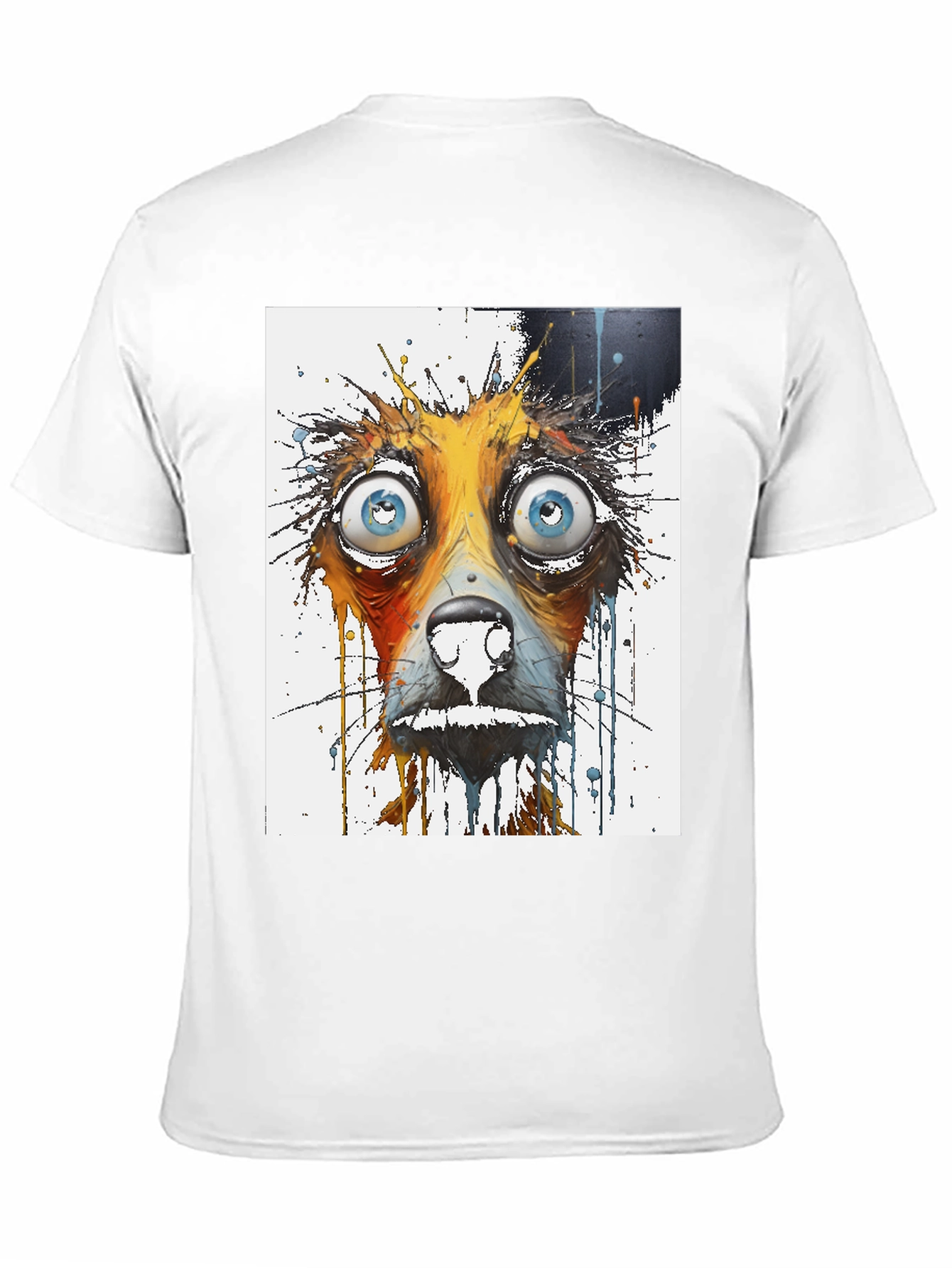 Distressed Dog Graphic Tee - Mens Black T-Shirt