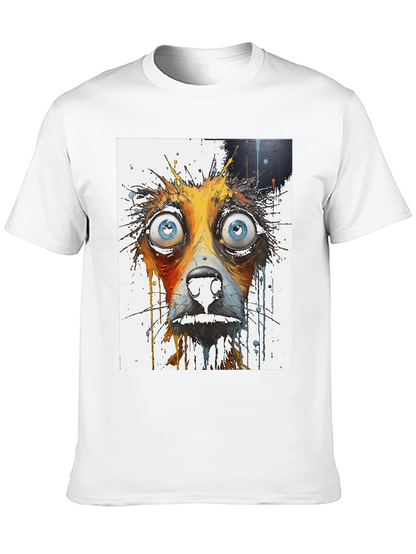 Distressed Dog Graphic Tee - Mens Black T-Shirt
