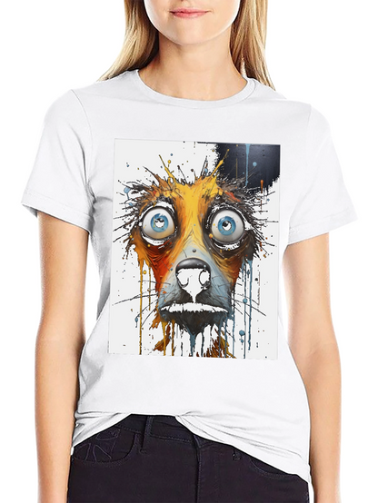 Distressed Dog Graphic Tee - Mens Black T-Shirt