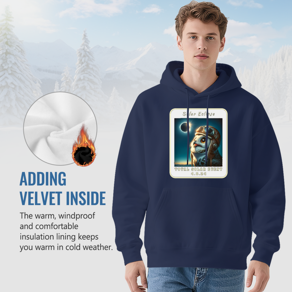 Total Solar Eclipse Owl Pilot Hoodie