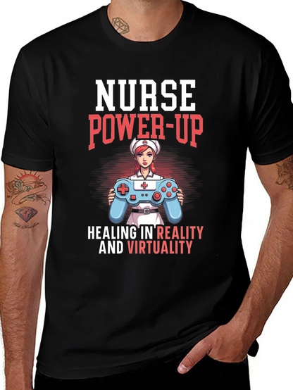 Nurse Power-Up T-Shirt - Gaming & Healing