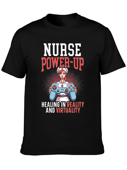 Nurse Power-Up T-Shirt - Gaming & Healing