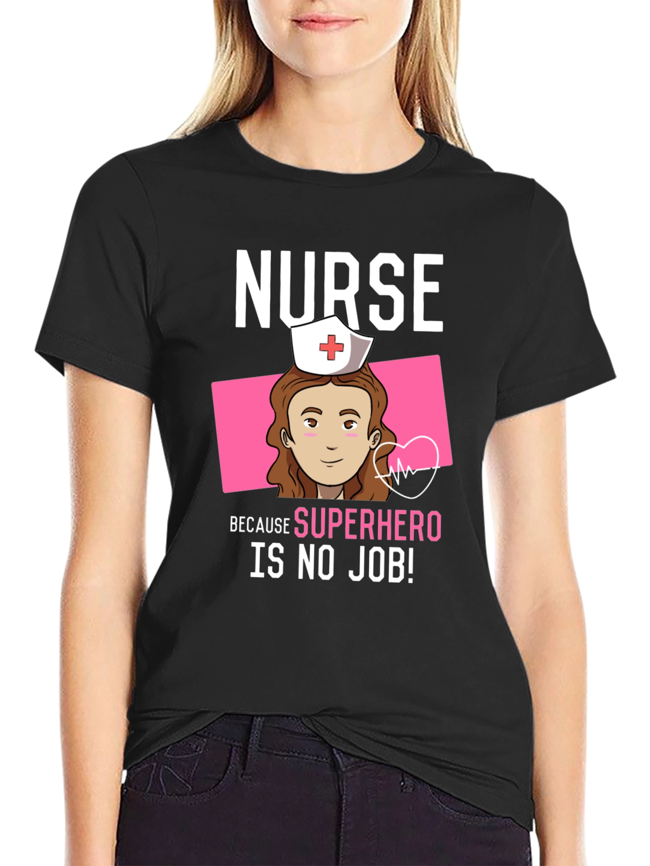Nurse Superhero Graphic T-Shirt