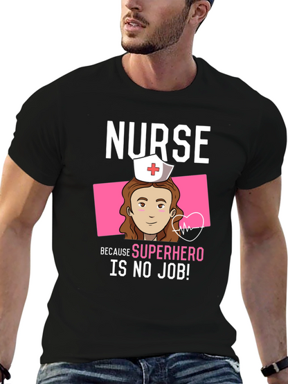 Nurse Superhero Graphic T-Shirt