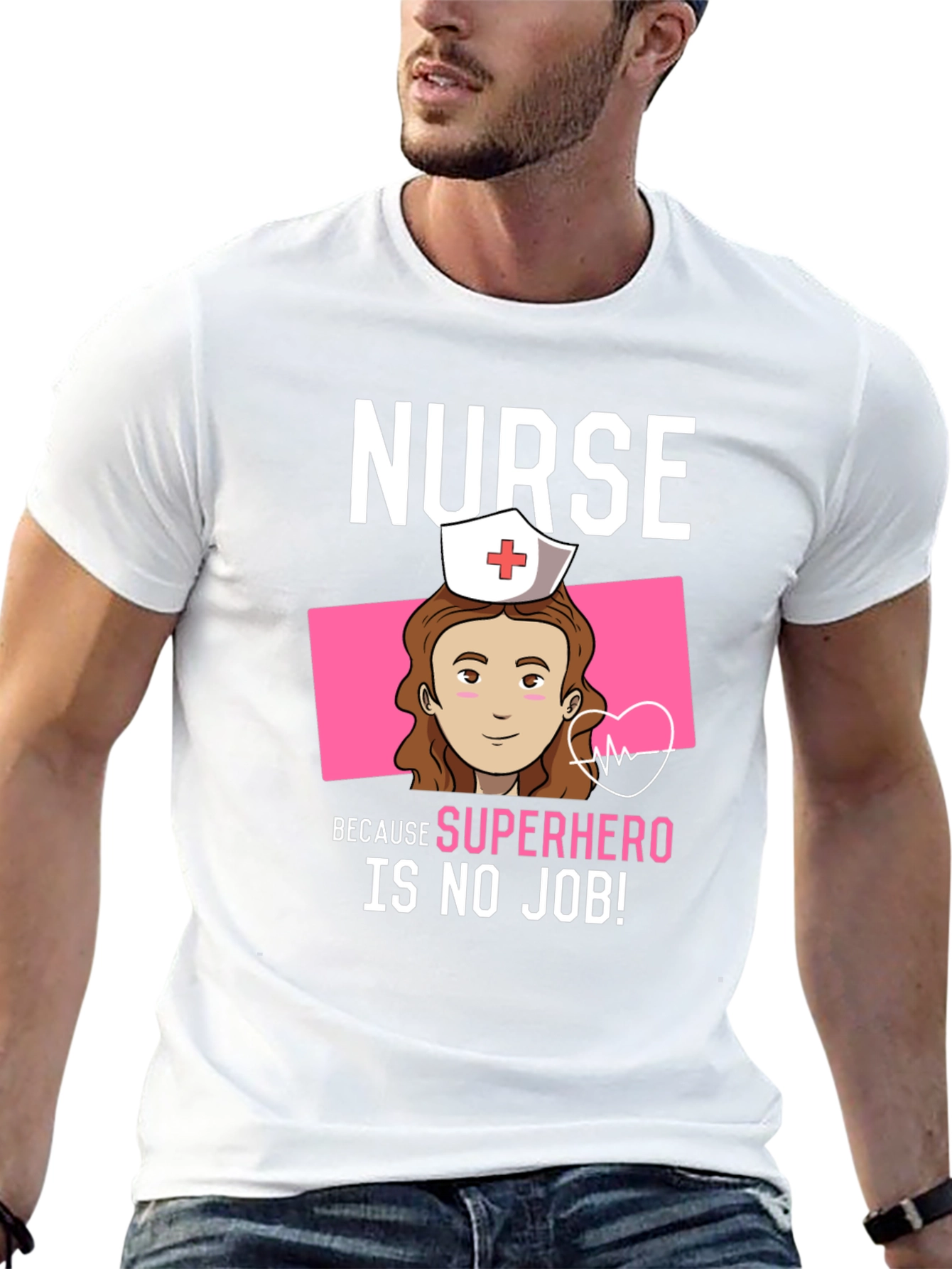 Nurse Superhero Graphic T-Shirt