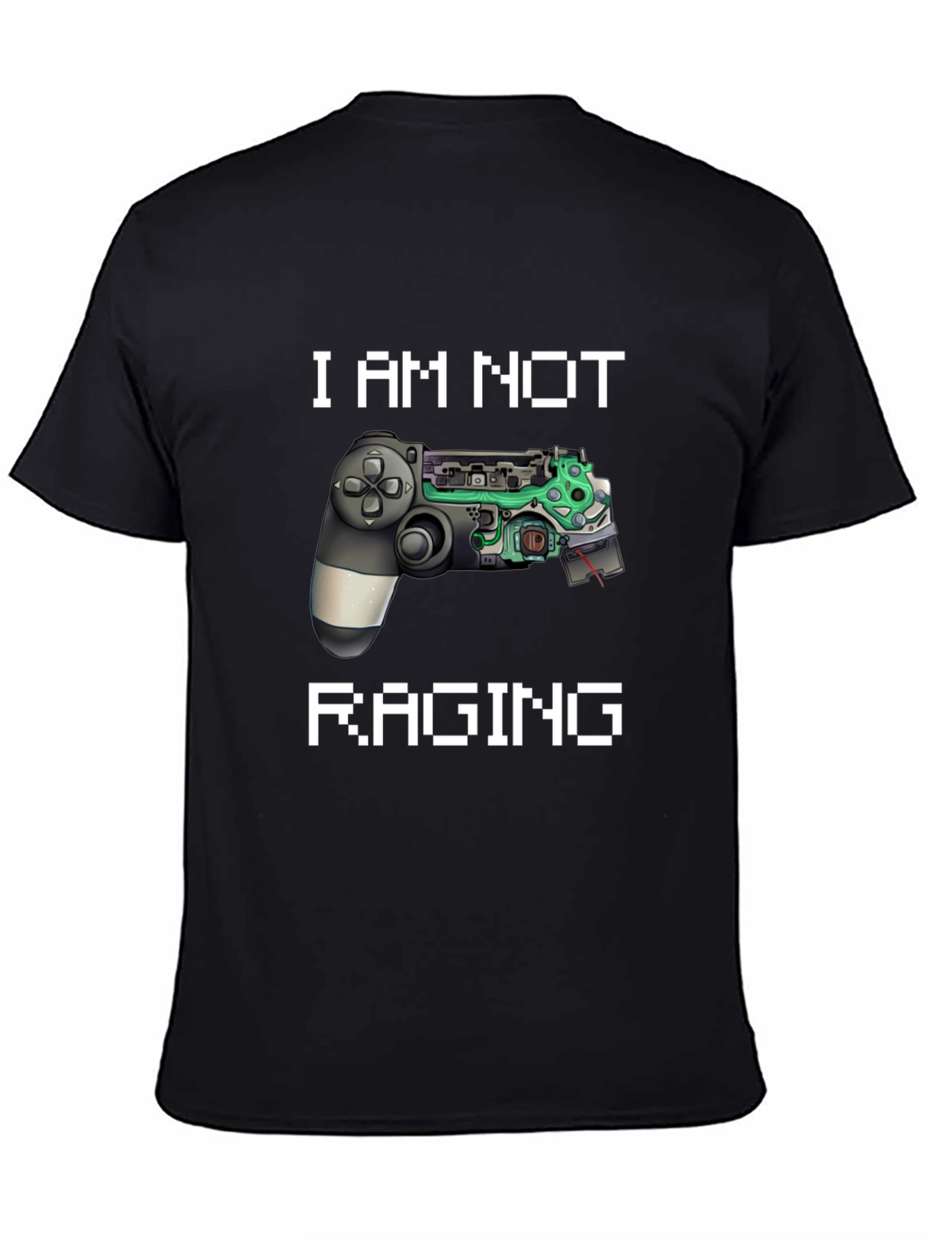 I Am Not Raging Gamer T-Shirt - Black