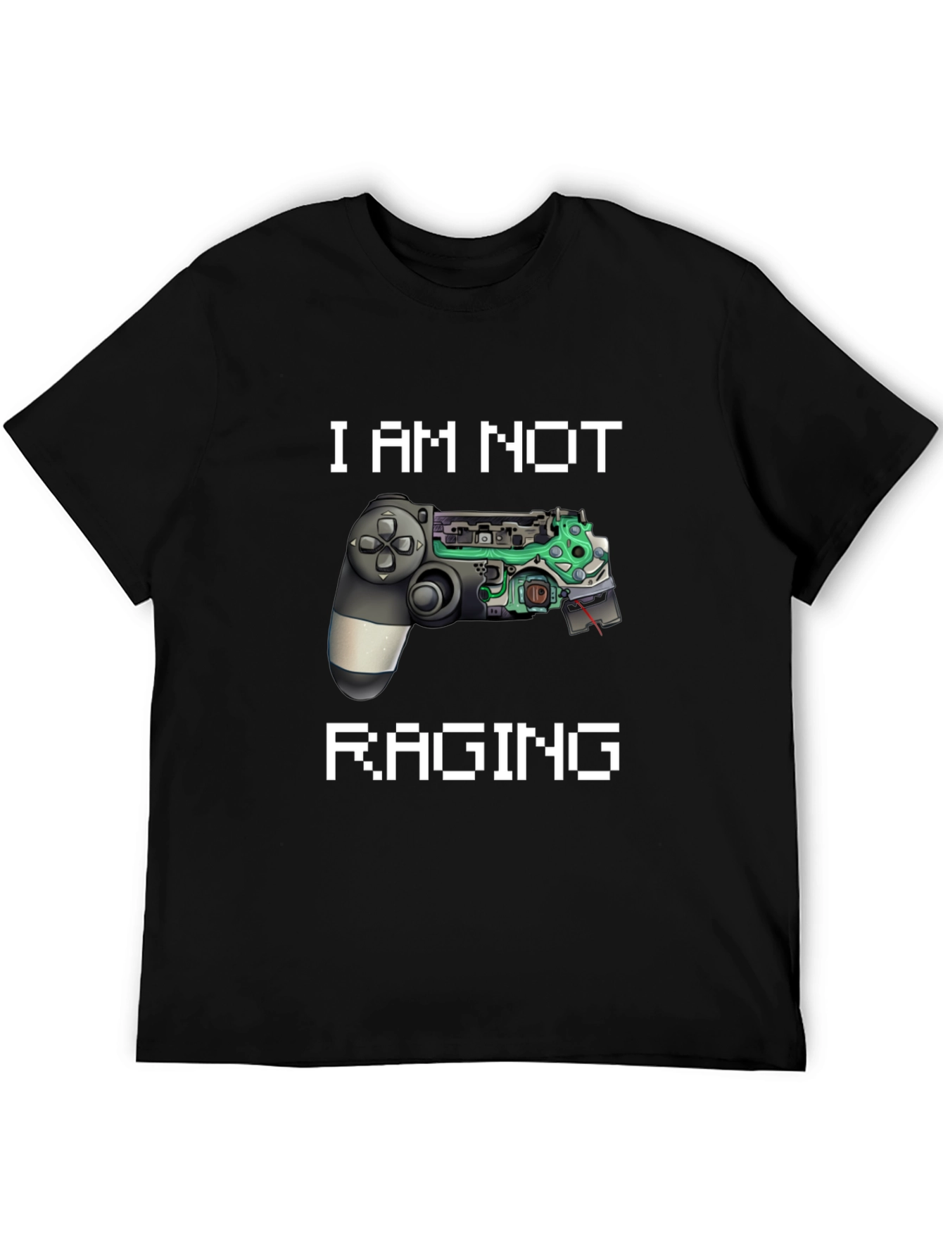 I Am Not Raging Gamer T-Shirt - Black