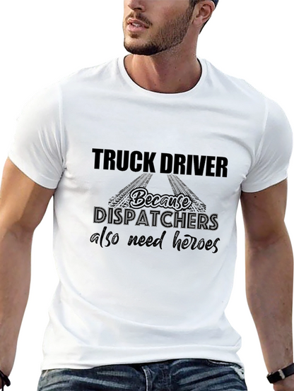 Truck Driver Heroes Black T-Shirt