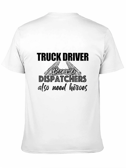 Truck Driver Heroes Black T-Shirt