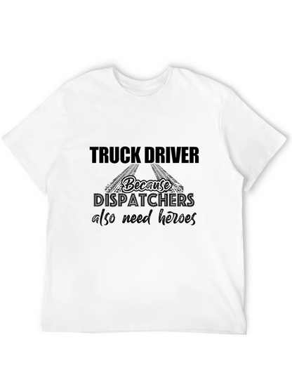 Truck Driver Heroes Black T-Shirt