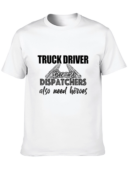 Truck Driver Heroes Black T-Shirt
