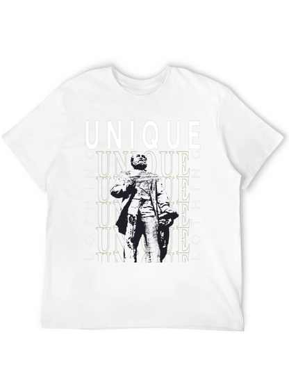 Unique Statue Graphic Black T-Shirt