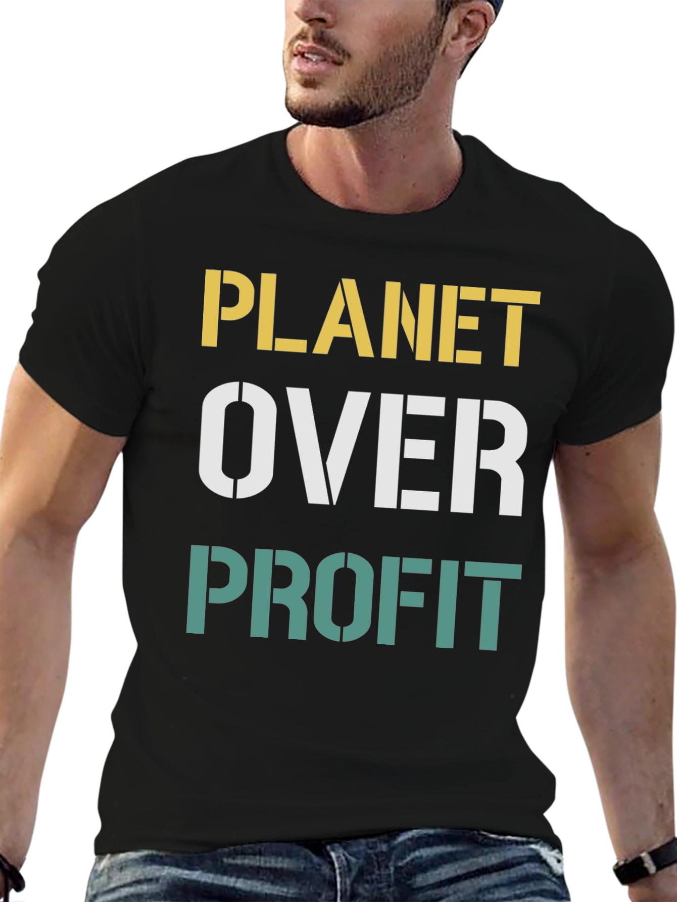 Planet Over Profit Black T-Shirt
