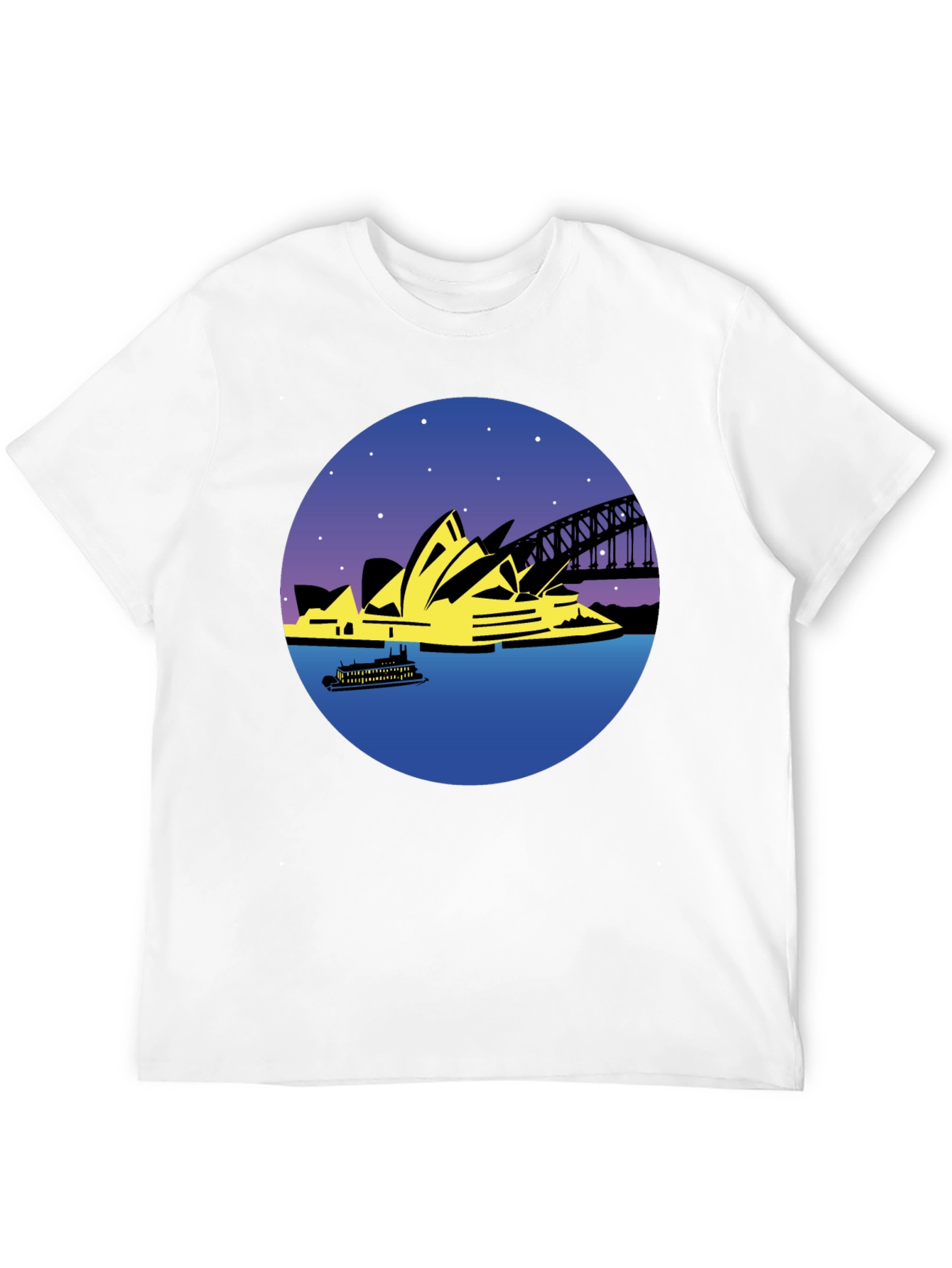 Sydney Opera House Graphic Tee - Black Cotton