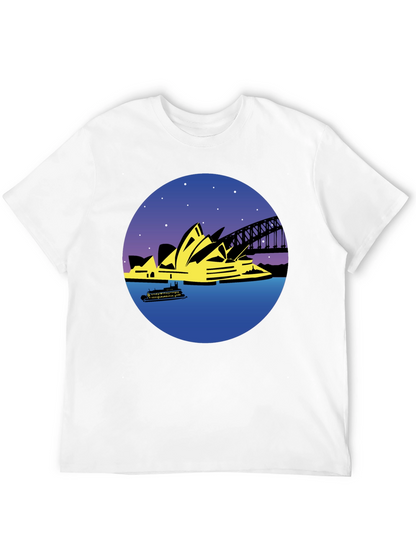 Sydney Opera House Graphic Tee - Black Cotton