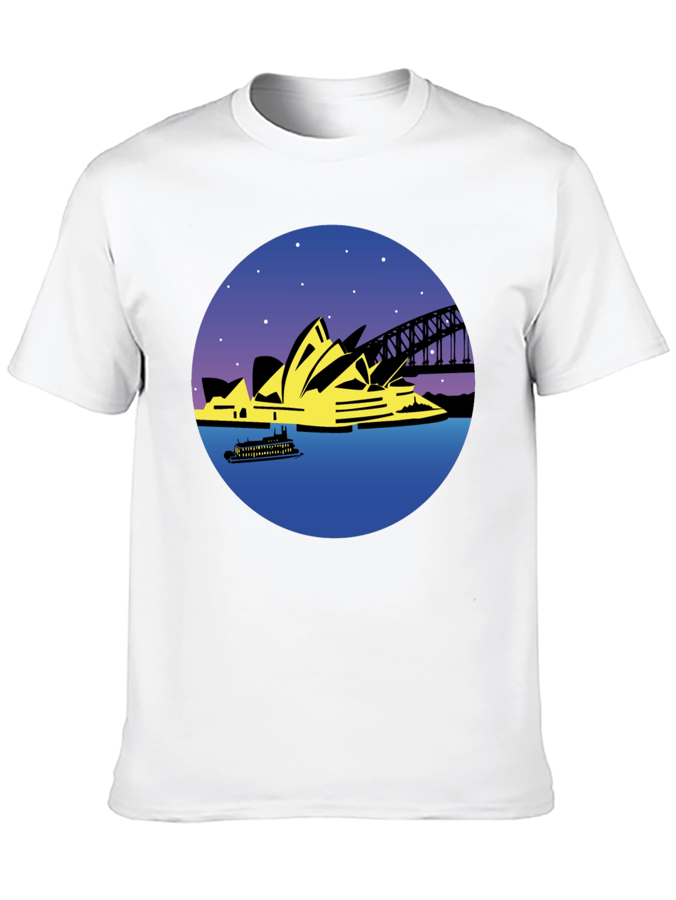 Sydney Opera House Graphic Tee - Black Cotton
