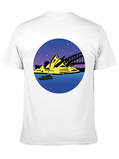 Sydney Opera House Graphic Tee - Black Cotton